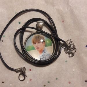 Kpop BTS Jin Silver Pendant Necklace